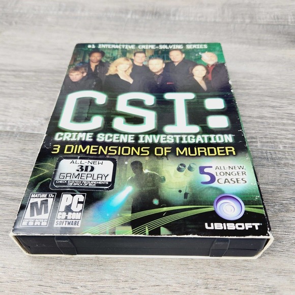 CSI PC Game Lot Of 2 CSI Crime Scene Investigation CSI 3 Dimensions Of Murder - Picture 2 of 11